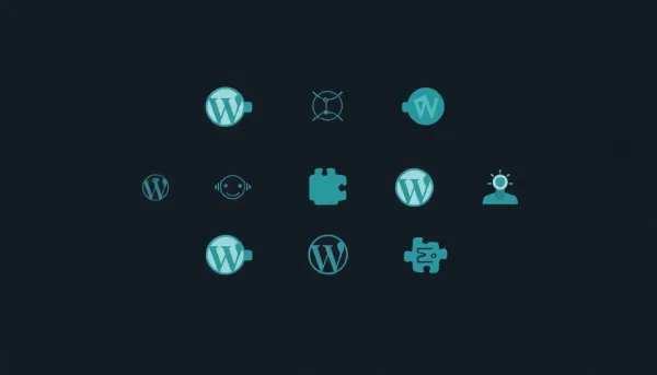 WordPress plugins puzzle pieces illustration