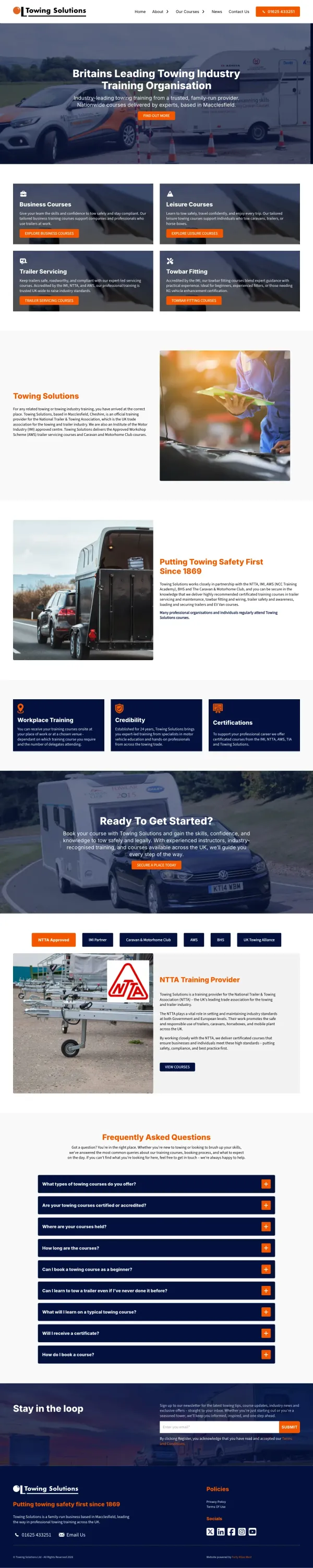 Towing Solutions website screenshot