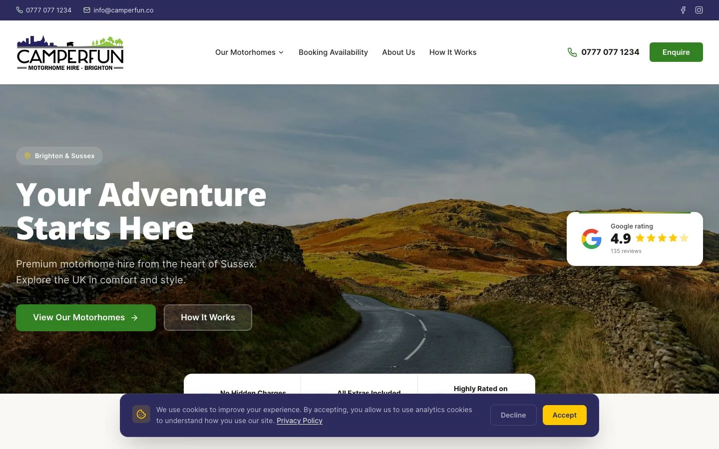 CamperFun website screenshot