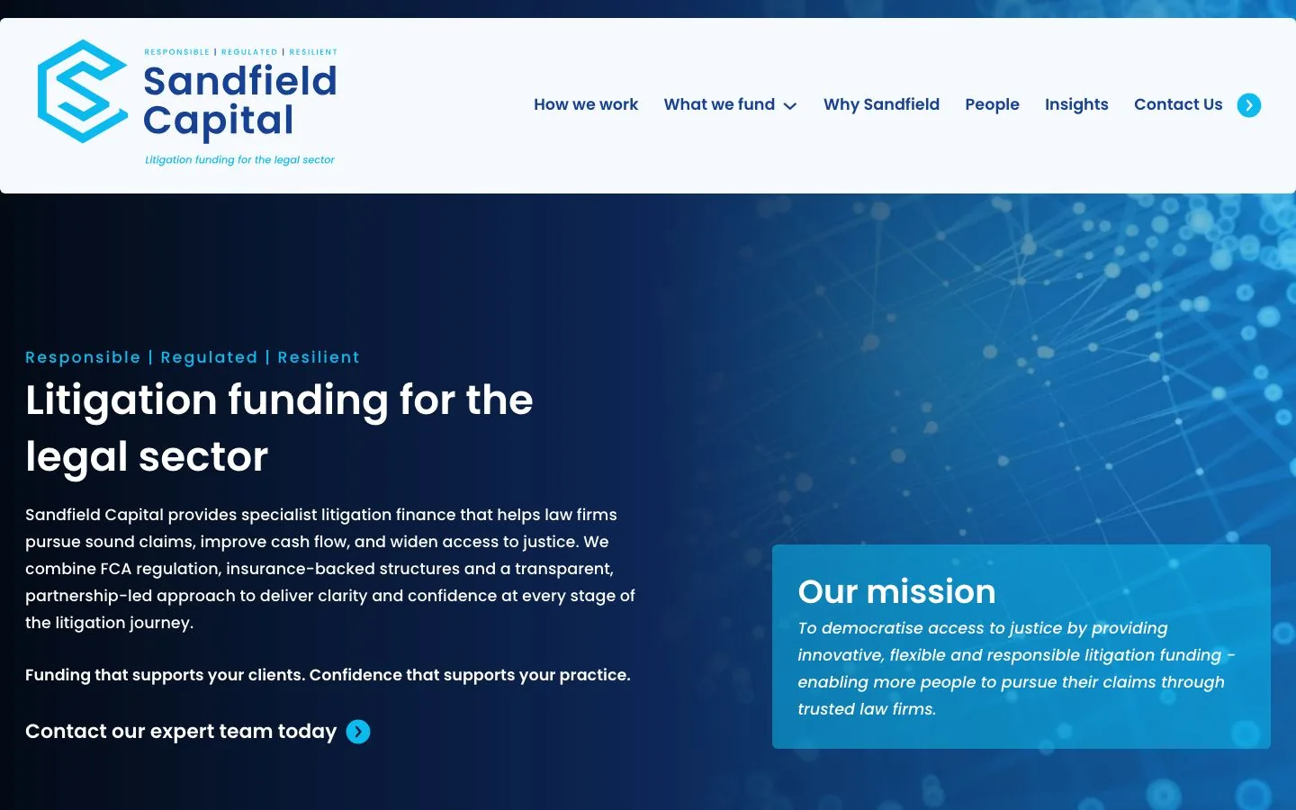 Sandfield Capital website screenshot
